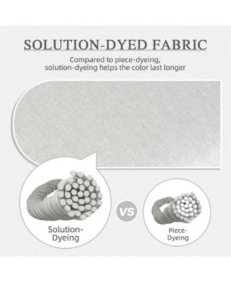 Outdoor High Back Dining Chair Cushion with Ties and Zipper, 44"x21"x3.2", Set of 4