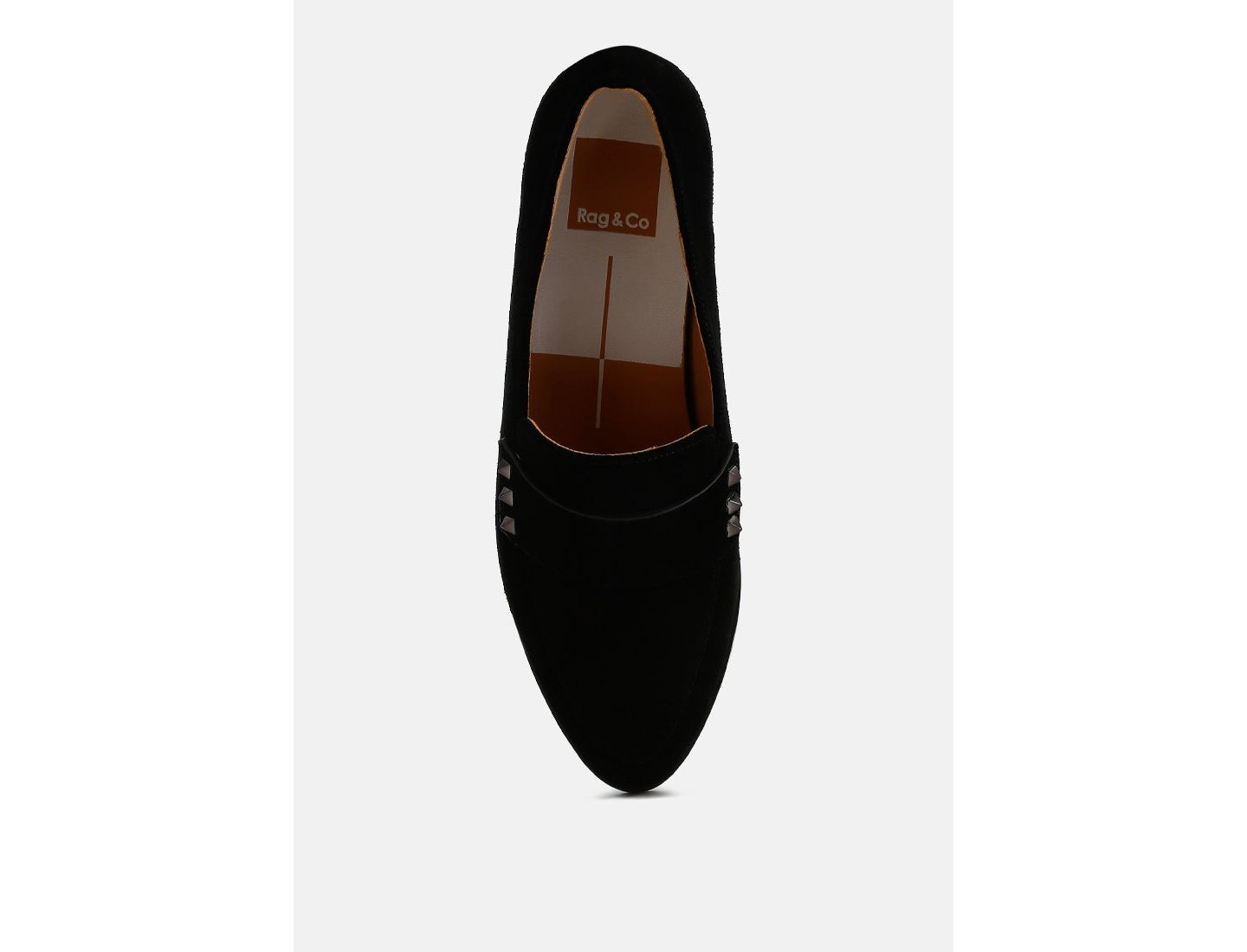 Женские туфли Rag & Co Durance Studded Genuine Suede, цвет: Чёрный — фото 3