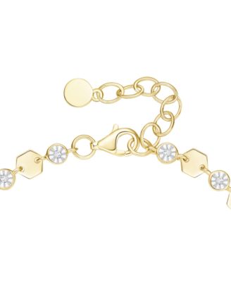 Diamond Luna Bracelet (1/10 ct. t.w.) in Sterling Silver (also in 14K Gold Over Sterling Silver & 14K Rose Gold Over Sterling Silver)