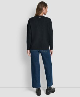 Women's V-Neck Boxy Cardigan Sweater