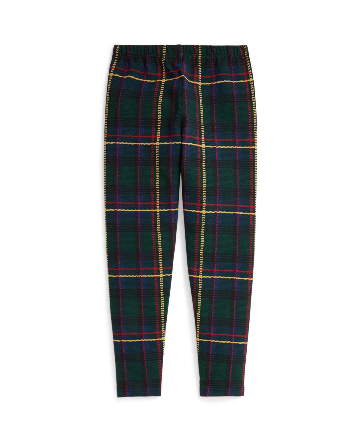 Polo Ralph Lauren Girls 7-16 Plaid Stretch Leggings In Green