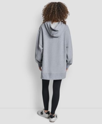 Women's Satin Logo Oversized Tunic Hoodie