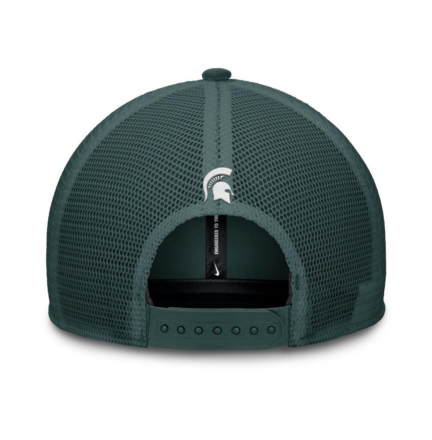 Мужская кепка Nike Green Michigan State Spartans Rise Adjustable Hat — фото 4
