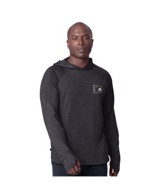 MSX by Michael Strahan - Men's Black Philadelphia Flyers Fast Track Raglan Long Sleeve Hoodie T-Shirt