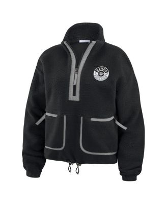 Women's Black Los Angeles Kings Polar Fleece Half-Zip Jacket