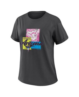 Women's Charcoal Arizona Diamondbacks Domestic Box Color Boyfriend T-Shirt