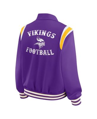 Women's Purple Minnesota Vikings Varsity Lightweight Full-Snap Jacket