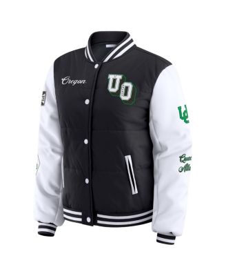 Women's Black Oregon Ducks Varsity Puffer Jacket