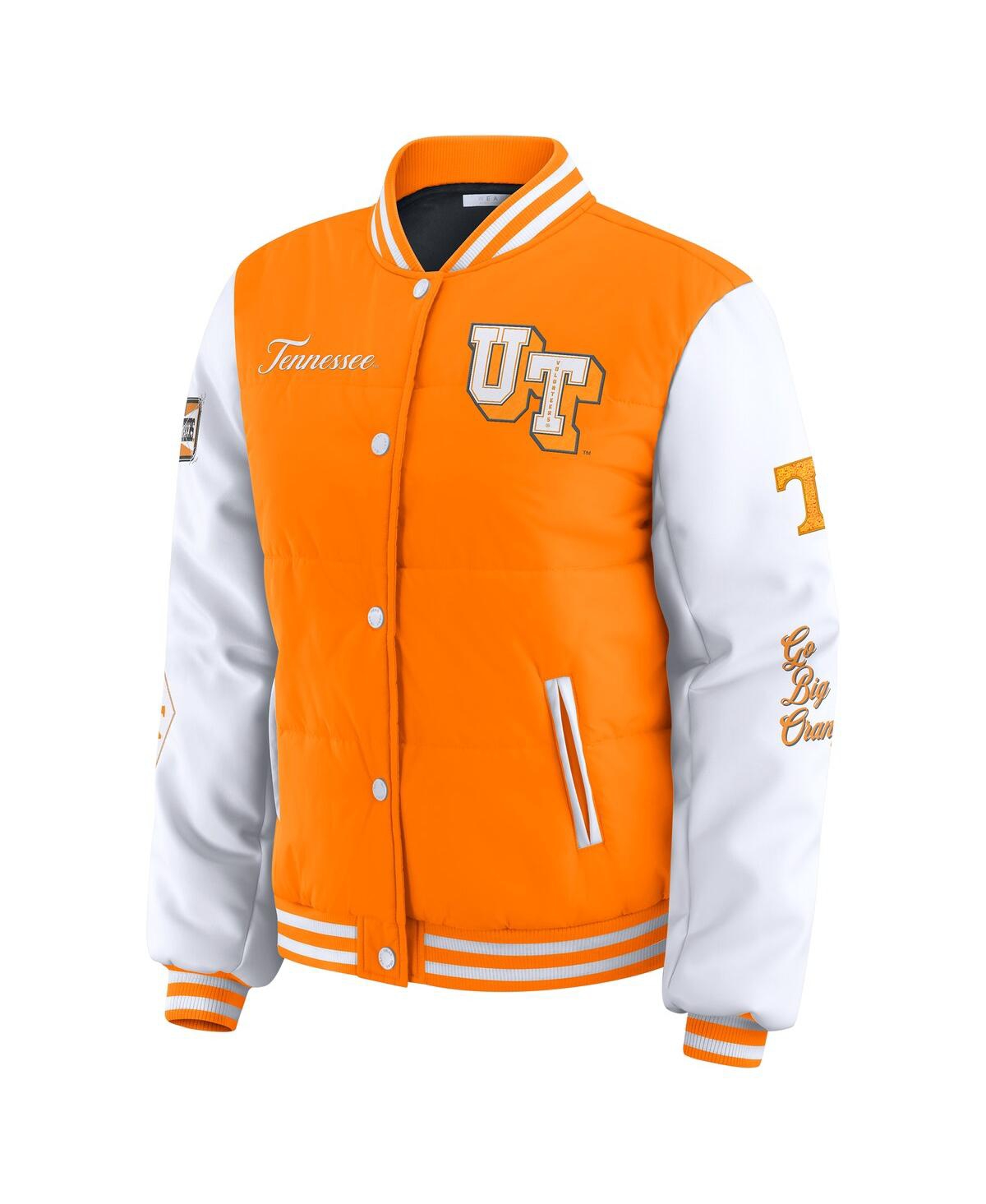Wear By Erin Andrews Women'stennessee Orange Tennessee Volunteers Varsity Puffer Jacket In Orange