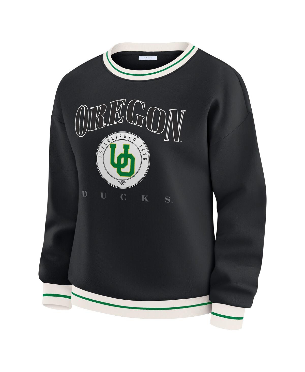 Wear By Erin Andrews Women'sblack Oregon Ducks Seal Sweatshirt In Black