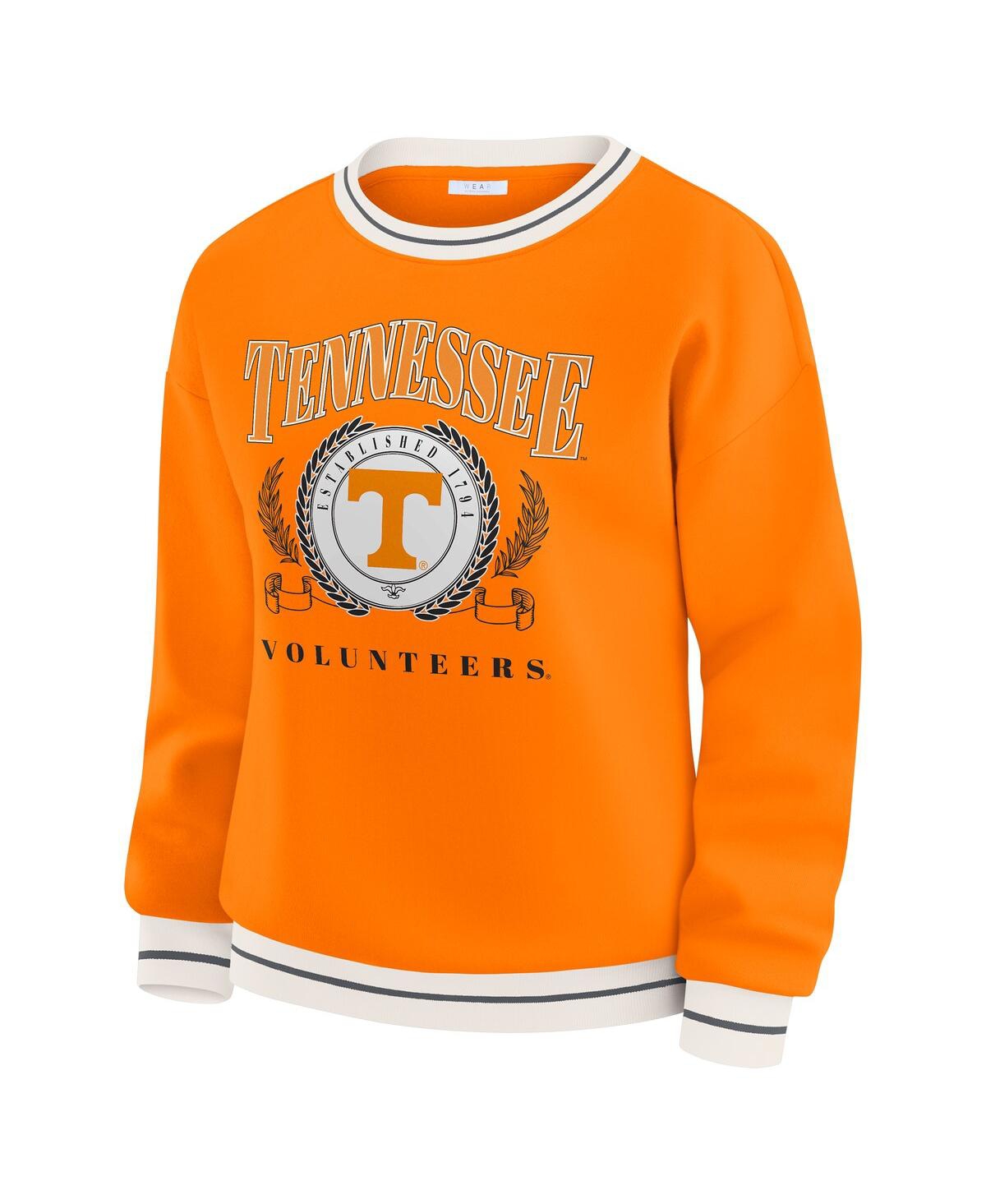 Wear By Erin Andrews Women'stennessee Orange Tennessee Volunteers Seal Sweatshirt In Orange