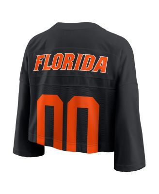 Women's Black Florida Gators Cropped Mesh Dri-FIT Fashion Jersey