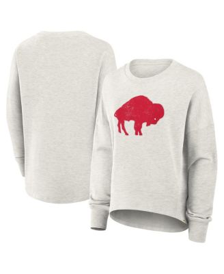 Fanatics - Women's Heather Gray Buffalo Bills Oversized Hometown Pullover Sweatshirt