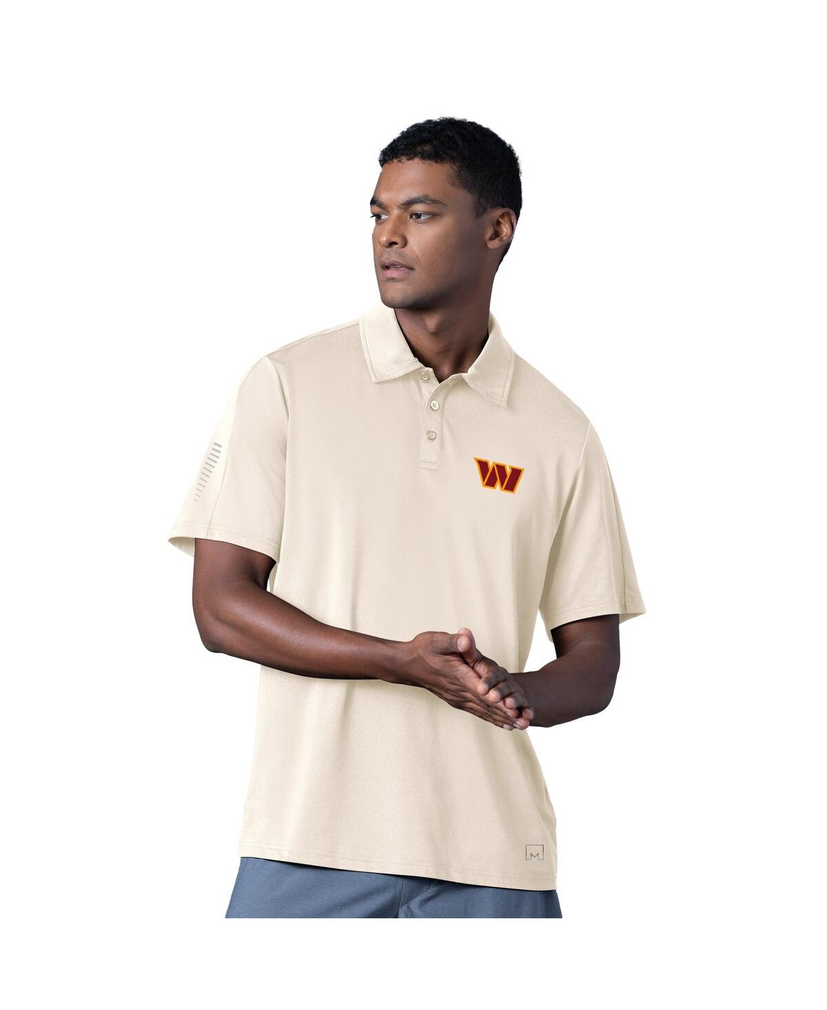 Msx by Michael Strahan Men's Cream Washington Commanders Tournament Polo Shirt