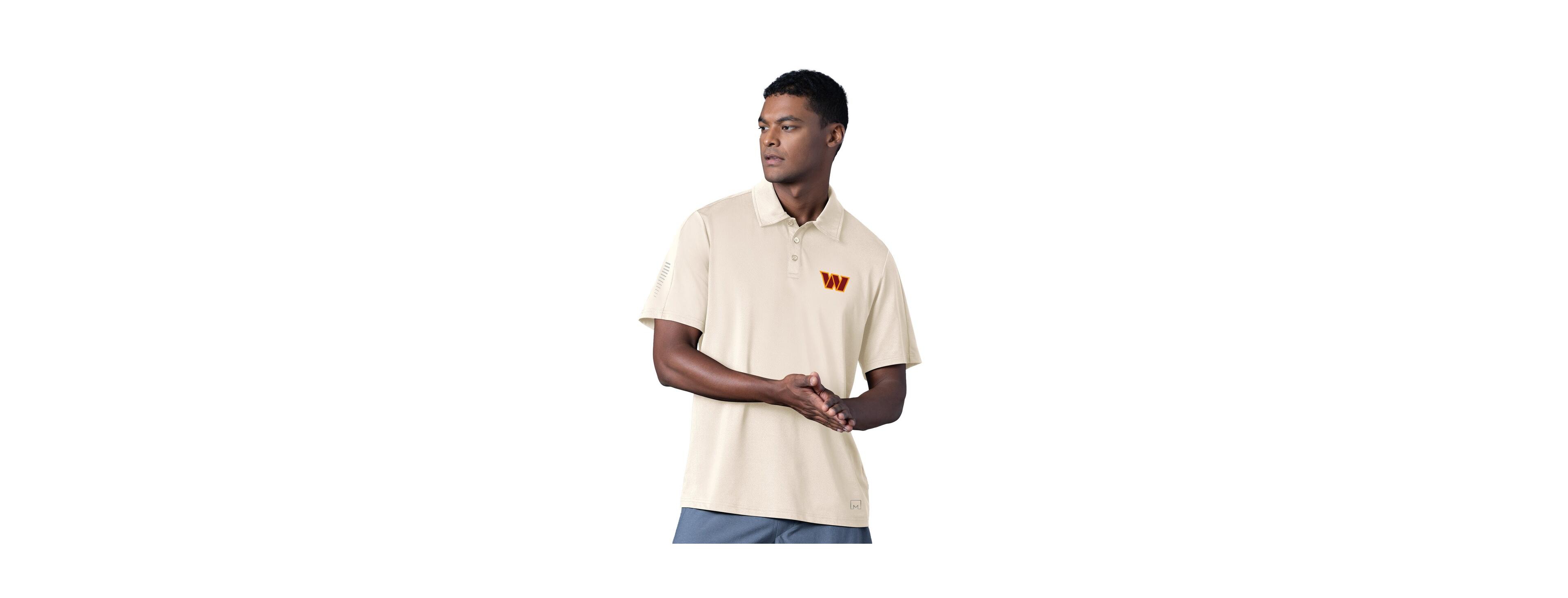 Msx by Michael Strahan Men's Cream Washington Commanders Tournament Polo Shirt
