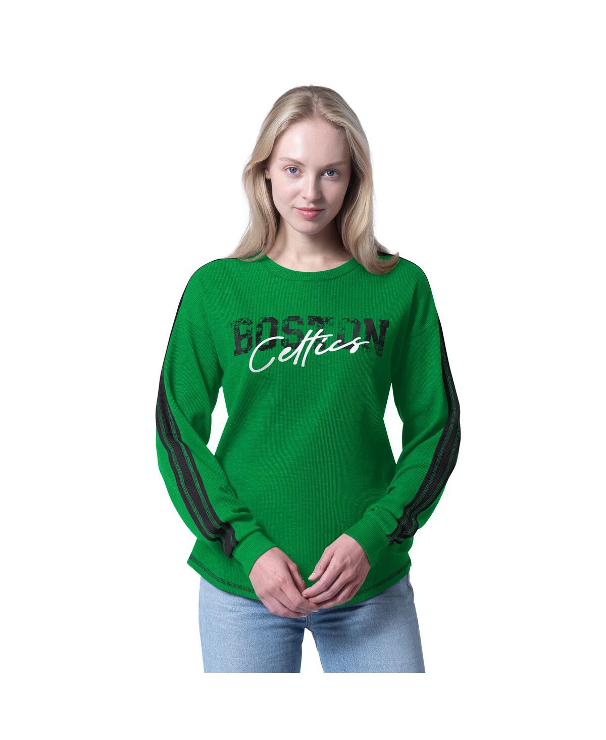 G-iii 4her By Carl Banks Women's Kelly Green Boston Celtics Advantage Tri-blend Long Sleeve T-shirt In Green