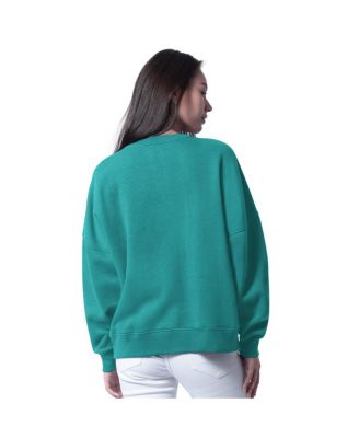 Women's Aqua Miami Dolphins Oversized Feud Sweatshirt
