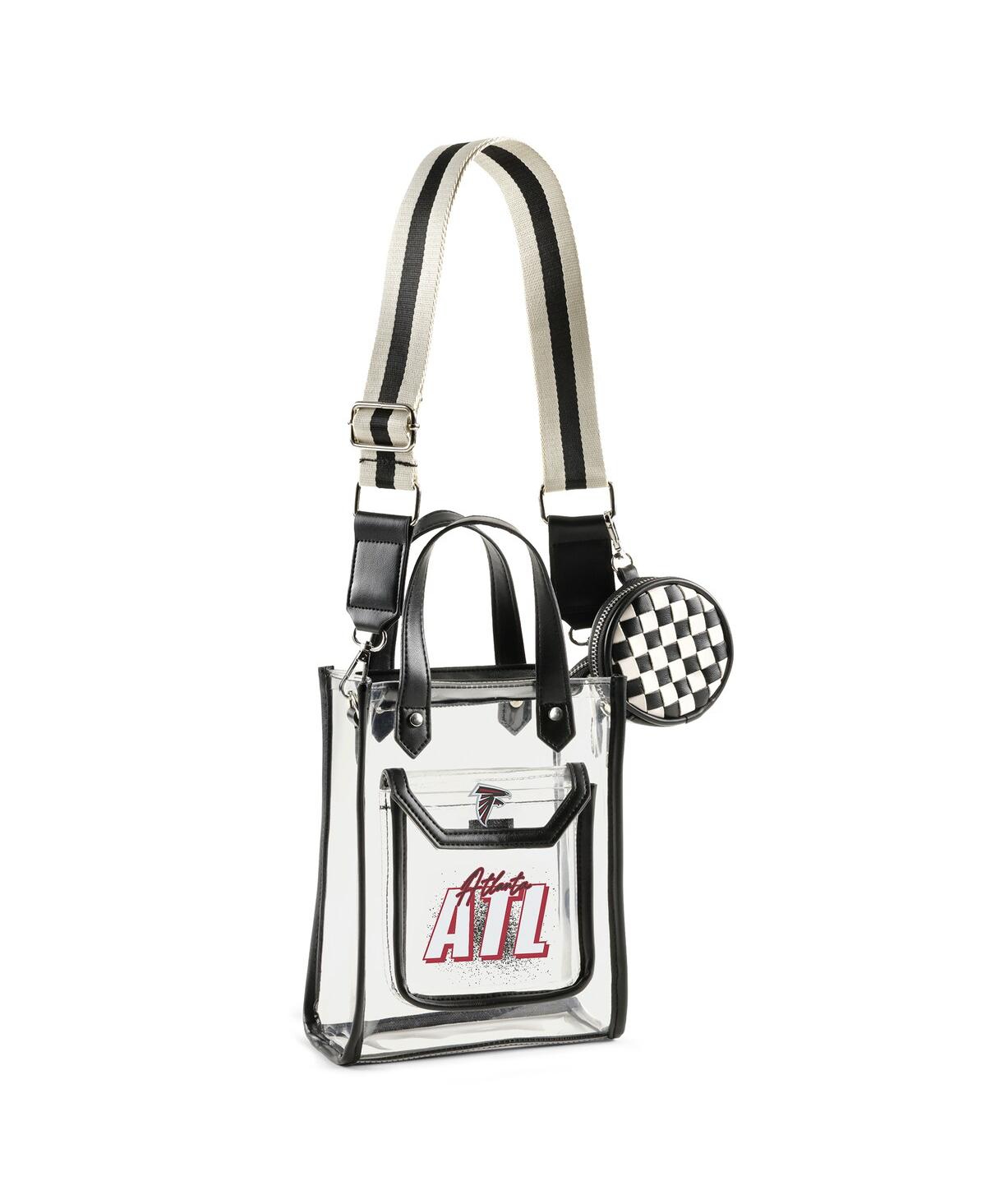 Wear By Erin Andrews Atlanta Falcons Clear Stadium Crossbody Purse With Coin Pouch In Transparent