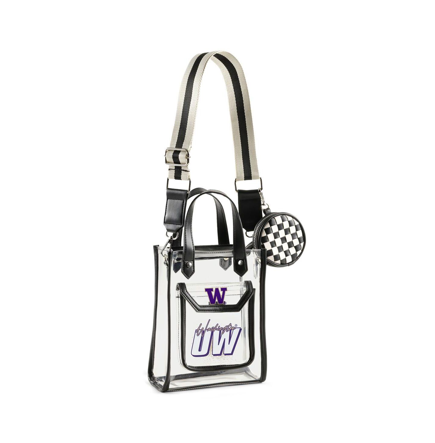 Женская сумка WEAR by Erin Andrews Washington Huskies Clear Stadium Coin Pouch with Crossbody Purse — фото 1