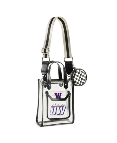 Женская сумка WEAR by Erin Andrews Washington Huskies Clear Stadium Coin Pouch with Crossbody Purse