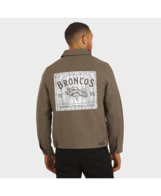Men's Tan Denver Broncos Trucker Full-Button Jacket