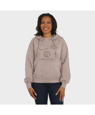 Women's Tan Minnesota Lynx Washed Pullover Crew Neck Hoodie