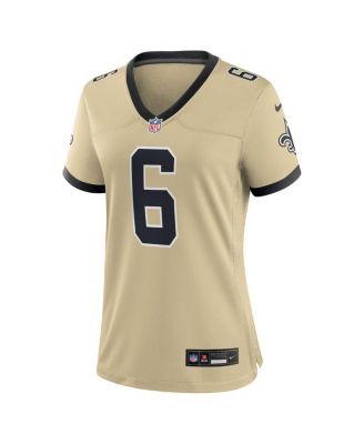 Women's Tyler Shough Gold New Orleans Saints Alternate Game Player Jersey