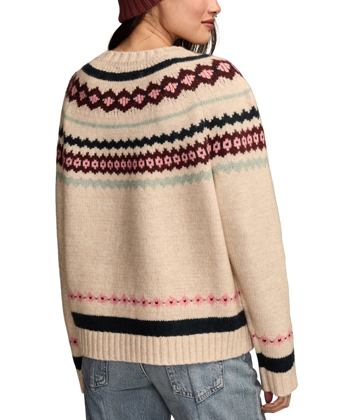 Lucky Brand Fair Isle Crewneck Sweater In Multi