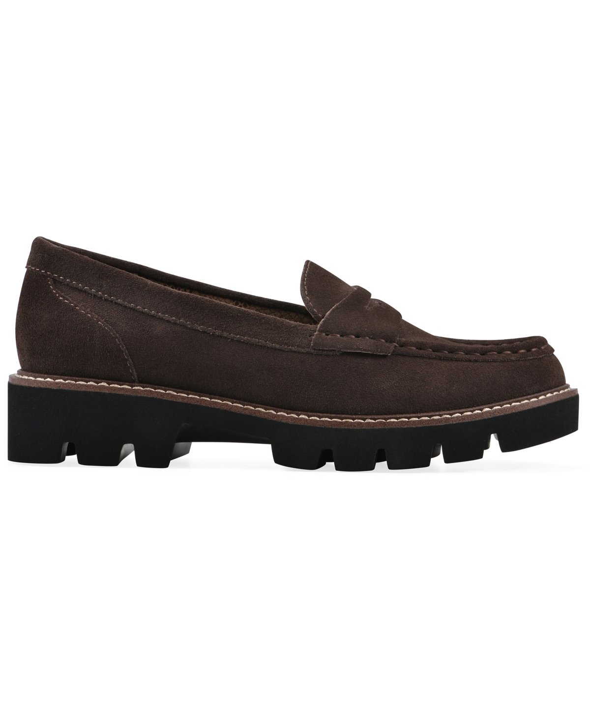 White Mountain Women's Gunner Lug Sole Loafers In Burgundy