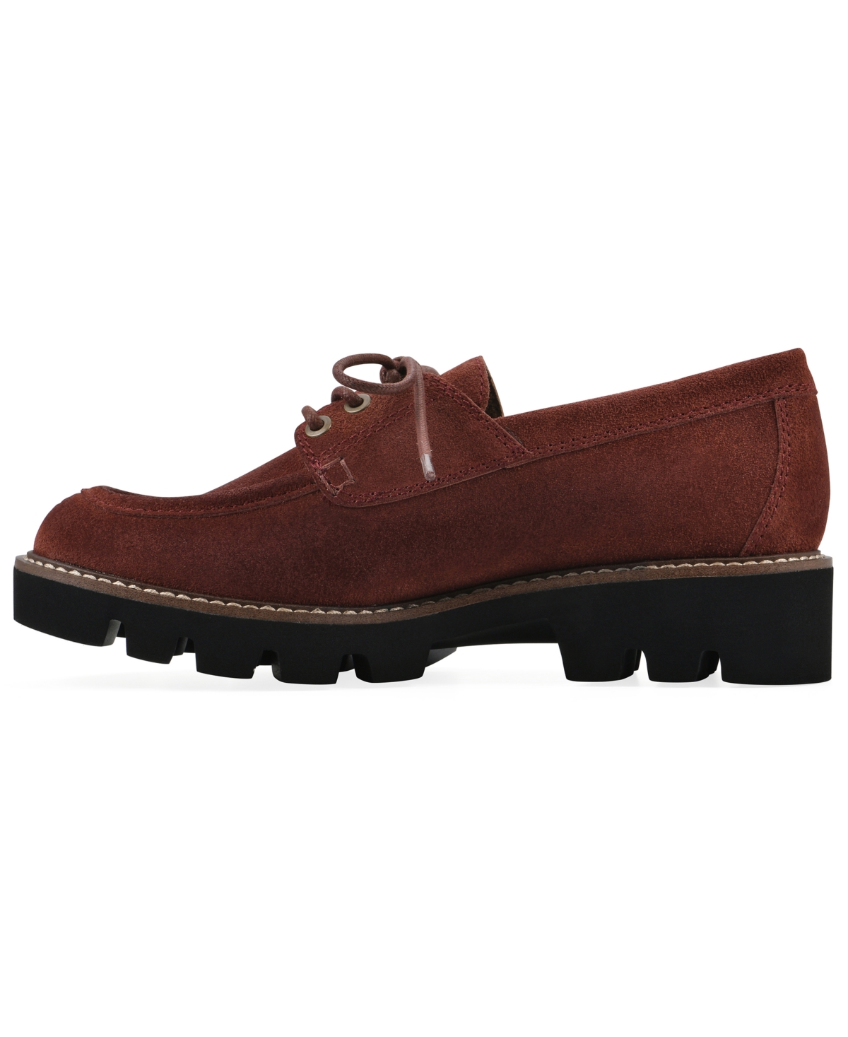 White Mountain Women's Gino Lug Sole Loafers In Burgundy