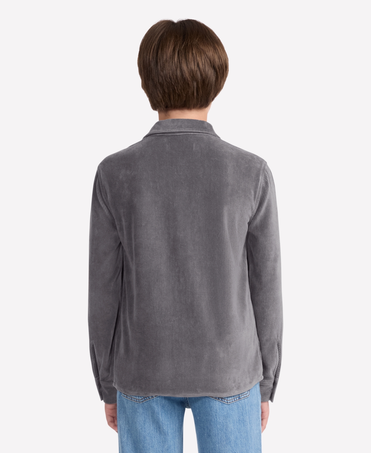 Abercrombie Boys 5-18 Fine Wale Cord Button Down Shirt In Gray