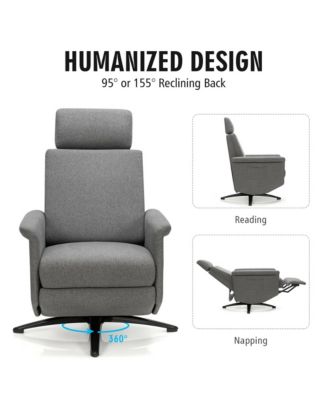 Massage Recliner Chair Swivel Single Sofa Lounge w/Adjustable Headrest