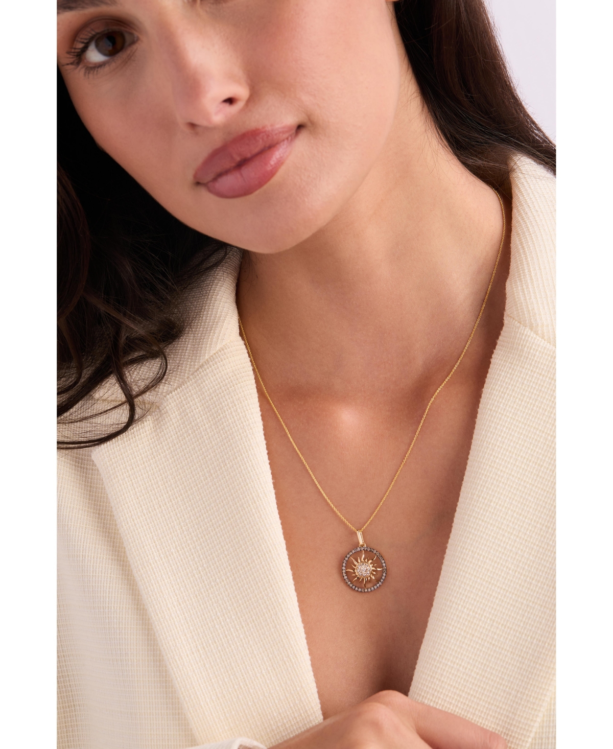 Le Vian Nude Diamond & Chocolate Diamond Pendant Necklace (1/2 ct. t.w.) in 14k Honey Gold