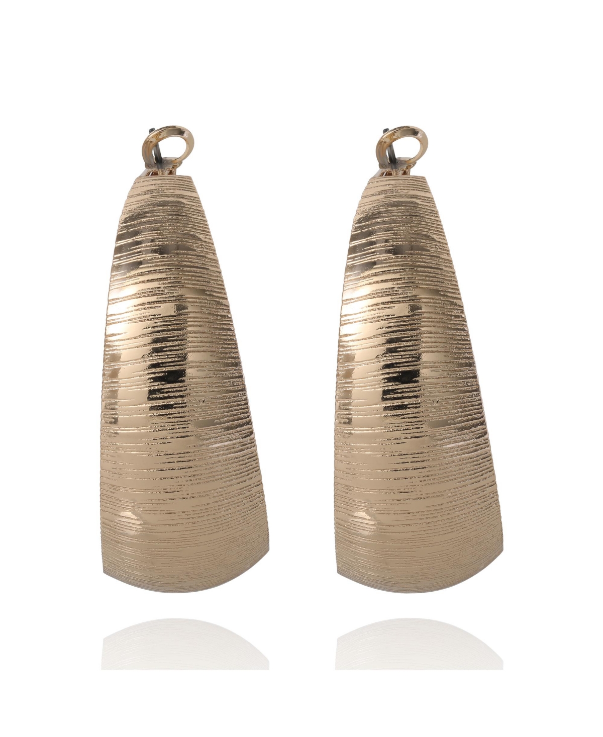 BCBGeneration Matte Textured Gold Hoop Earrings