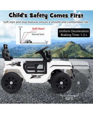 Kids Ride on Car Truck 12V Battery Powered Electric Vehicle w/ Foldable Mirrors