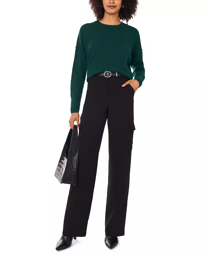 Women's Cozy Crewneck Long-Sleeve Extend-Shoulder Sweater - thumbnail 9