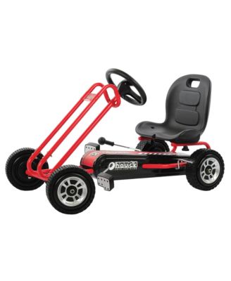 Lightning Ergonomic Pedal Ride On Go Kart Toy for Boys and Girls, Red