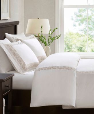 Nile Embroidery 3-Pc. Duvet Cover Set, Full/Queen