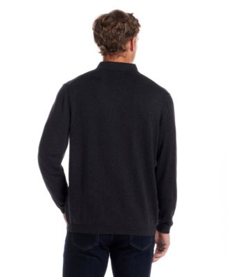 Men's Cotton Cashmere Long Sleeve Polo Sweater