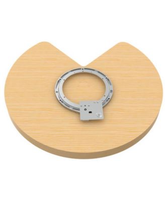 28" Lazy Susan Kidney-Shaped 1-Shelf Swivel Bearings