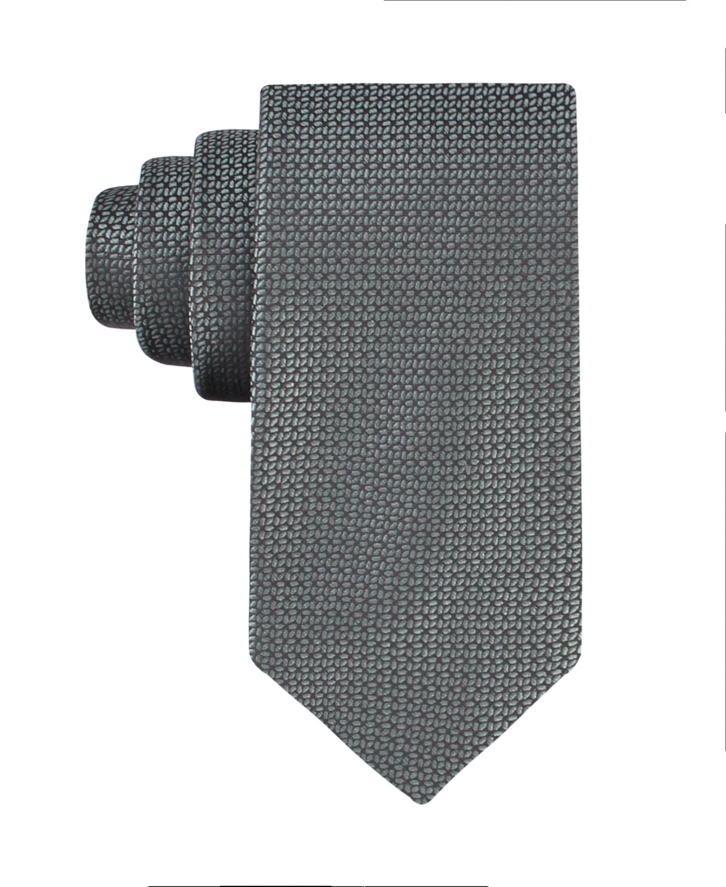 Мужской галстук Calvin Klein Lily Micro Geometric Tie, цвет: Серый — фото 1