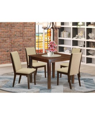 5 Pc. Wood Upholstered High-Back Dining Room Set
