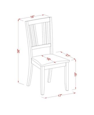 3 Piece Mahogany Faux Leather Modern Dining Table Set