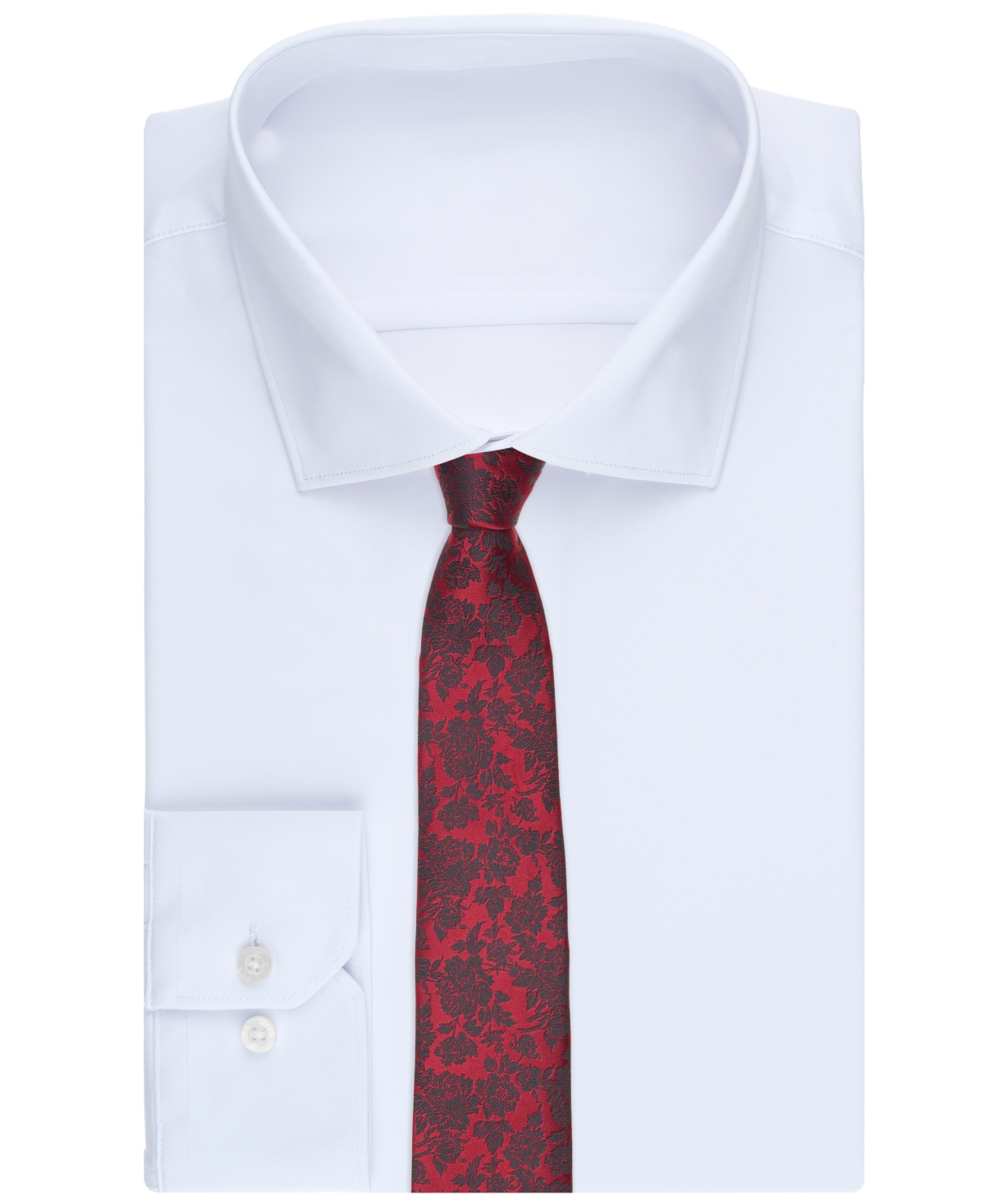 Michael Kors Men's Newman Grid Tie In Burgundy
