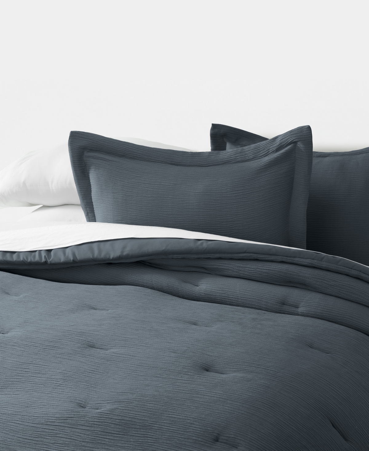 Ienjoy Home Cloud Weave Gauze 3-pc. Comforter Set, Full/queen In Blue