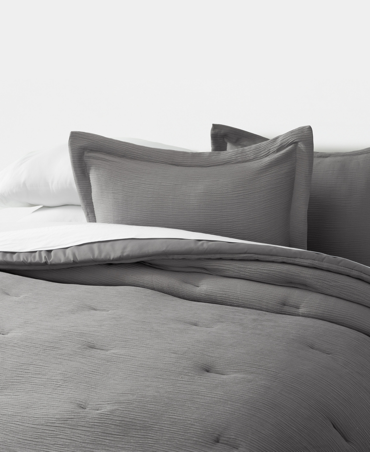 Ienjoy Home Cloud Weave Gauze 3-pc. Comforter Set, King/ California King In Gray
