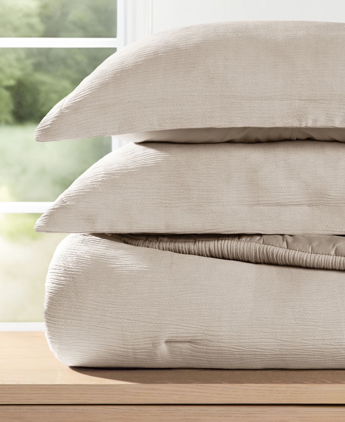 Ienjoy Home Cloud Weave Gauze 3-pc. Comforter Set, King/ California King In Brown