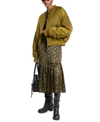 Women's Zip Front Filled Bomber Jacket