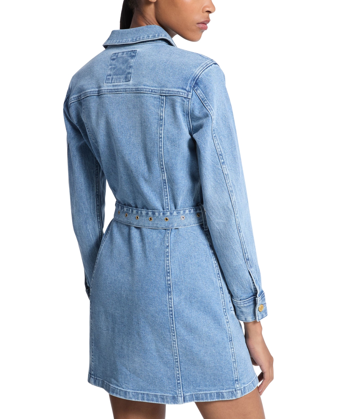 Michael Kors Women's Belted Denim Mini Dress