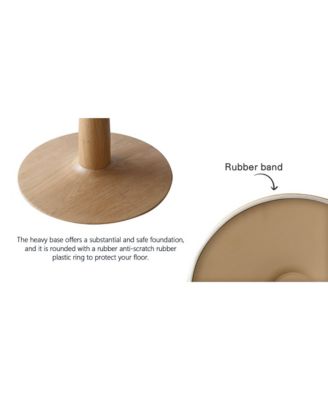 3-Piece 34.5 Inch Round Dining Set with Wood-Look Pedestal Table and 2 Upholstered Chairs with Wood-Tone Metal Legs-Maison Boucle